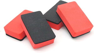 Sugarello 鉄粉取り スポンジ 洗車用スポンジ ピッチ タール落とし 虫 鳥フン 汚れ落とし 鉄粉除去 クリーナー バイク プロ用 業務用 4個セット