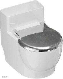 灰皿 卓上 トイレ型 ユニーク デザイン 蓋付き ステンレス製 煙が漏れにくい おもしろ 雑貨 インテリア 喫煙グッズ ギフト 置き型 (シルバー)