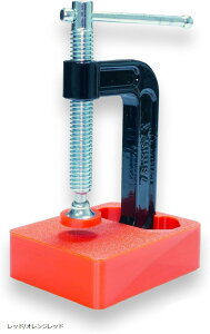 使いやすさにこだわったコンパクトサイズ レザークラフト用ハンドプレス機 刻印機 レッド/オレンジレッド (レッド/オレンジレッド)