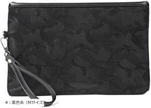 【楽天ランキング1位入賞】c my select シーエムワイセレクト クラッチバッグ 迷彩柄 メンズ 黒色系 (4:黒色系(Mサイズ))