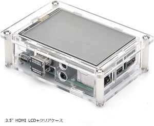 ݊i HDMI 3.5 C` LCD fBXvC IPS j^[ IPS^b`XN[ Raspberry Pi 4 2 Model ɑΉ LCD+NAP[X(3.5 HDMI LCD+NAP[X)