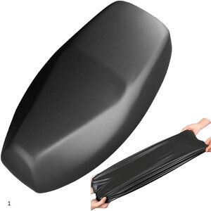 互換品karim バイクシートカバー 原付 スクーター 中型 大型 オートバイ 交換 補修 防水 簡単取付 汎用 傷防止 日焼け防止 汚れ防止 キズ隠し 汚れ隠し バイク用 座席 (ブラック)