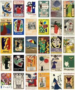 【楽天ランキング1位入賞】おしゃれで可愛い ポストカード 30枚セット はがきサイズ 北欧 韓国 海外 インテリア 雑貨 ミニポスター (アールデコ)