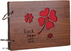 アルバム 手作り プレゼント 赤ちゃん 子供 ギフト 写真 記念日 30枚 60ページ 四つ葉 (四つ葉, L, ワンサイズ)