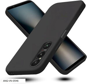 Xperia 1 VI ケース シリコン 耐衝撃 滑り止め スマホケース 傷付き防止 超軽量 マット質感 指紋防止 レンズ保護 ワイヤレス充電 SO-51E / SOG13 カバー 黒(VN-AVE-0290)