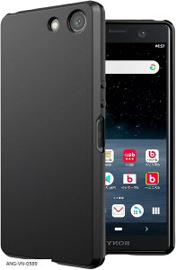 Xperia ACEケース シリコン 耐衝撃 滑り止め スマホケース 傷付き防止 超軽量 マット質感 指紋防止 レンズ保護 ワイヤレス充電SO-02L XperiaACE カバー 黒 (VN-AVE-0269, TPU-A041)