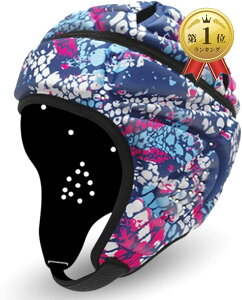 【楽天ランキング1位入賞】ラグビー ヘッドキャップ ヘッドギア 成人用 メンズ/レディース 男女兼用 頭保護 ラグビー用 プロテクター 頭部保護 ヘッドガード (ネイビー/ホワイト/ピンク)