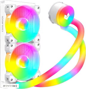 ݊i z[XLED ȈՐN[[ 240 mm CPUN[[ ARGB 5v 3pin LGA1700/1200/115X AMD:AM4\PbgɑΉ 4pin PWM t@(zCgVer2)