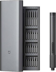 24in1 電動精密ドライバー ビット24種セット USB-C充電 修理・DIYツール (グレー)