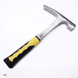 【楽天ランキング1位入賞】地質調査用 ロックピックハンマー グリップ 握りやすい 岩石採掘 鉱山探査 砕石 採石(平型)