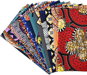 アフリカ布 生地 はぎれ アフリカンプリント 50x40cm 15枚ランダム (マルチカラー)