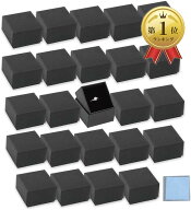 【楽天ランキング1位入賞】アウプル 指輪 ギフト ボックス 正方形 5x5x3cm 24個セット クリーニングクロ…