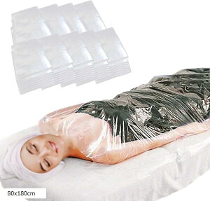 防水シーツ 使い捨て ビニール 使い捨てシーツ マッサージベッドカバー エステ サロン 90枚入り (透明, 80x180cm)