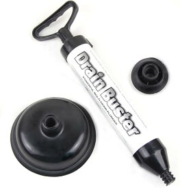 パイプクリーナー ラバーカップ つまり 解消 真空式 ポンプ トイレ すっぽん (ホワイト, 45cm)