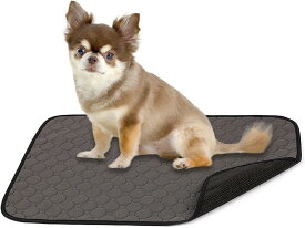 カフェマット 犬 ペット 携帯用 滑り止め 防水 吸水 お出かけ 耐久性 洗濯可 衛生的 (グレー, ワンサイズ)