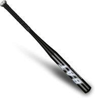 金属バット 野球 軽量 子供 少年 大人 アルミ製 (ブラック, 51cm)