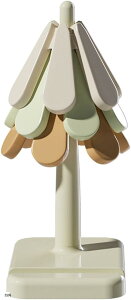 鍋敷き シリコン マット 3枚セット スタンド付き 18cm 耐熱 150℃ 厚手断熱 おしゃれ キッチン 用品 かわいい 収納 便利 滑り止め お手入れ簡単 (ブラウン、ホワイト、グリーン, 四角)