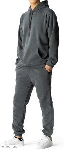 肌触りが心地良いジャージ メンズ 上下 裏起毛 厚手 長袖 部屋着 暖かい スウェット 秋冬 ルームウェア フード付き セットアップ (ダークグレー, 2XL)