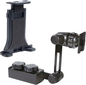 1DINボックス固定スタンド+各種ホルダーセット BSA132 タブレットホルダー1DIN固定スタンドセット (ブラック, ホルダー本体サイズ:121〜198(高さ)x77〜125(幅)x38(奥行)mm)