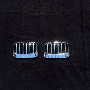 互換品三菱ふそう 17スーパーグレート NEW/07スーパーグレート メッキ ドアサイドマーカー ウインカーランプカバー サイドランプカバー 左右セット デコトラ (ウインカーランプカバー)