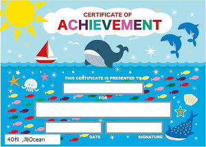 ݊i p̏܏ C Ocean \ certificate of achievement J[h p̕t QRR[h qǂ LbY e (}`J[, 40)