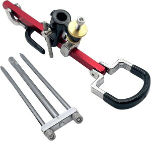 竿受け ピトン 竿置き ロッド スタンド ホルダー 釣り竿 ブラケット 石鯛 イシダイ カゴ釣り アルミニウム合金 (シルバー, 大)