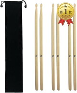 【楽天ランキング1位入賞】ドラムスティック5A ドラム練習用 メイプル製 3ペアセット