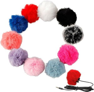 【楽天ランキング1位入賞】互換品 ピンマイクカバー ノイズ低減 ラペルマイク 風防 防塵 10色セット