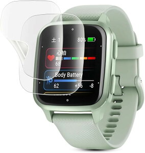 �A���`�O���A �t�B���� 2���Z�b�g�Ή� GARMIN �K�[�~�� Venu Sq 2/Venu Music �ی�t�B���� �� TPU�f�� for Music�ی�t�B���� �Ή��t�B���� (WDQ-AJK-0816)
