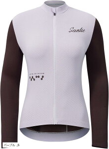 レディース サイクルジャージ 長袖 裏起毛 ウィンドブレーカー サイクリングジャケット ロードバイク サイクリングジャージ 防風 保温(パープル, S)