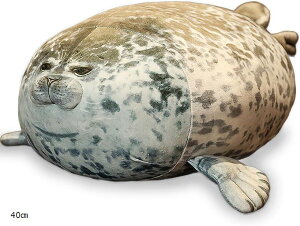 あざらし アザラシ ぬいぐるみ グッズ もちもち クッションふわもち 抱き枕 大きい 動物 だき枕 かわいい 子供 タマザラシ(アザラシ, 40cm)