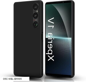 Sony Xperia 1 V 2023�P�[�X �u���b�N �p�̕ی�P�[�X TPU ���h�~ �y�� �_�� ���^ �ϏՌ� �g�ѕ֗� �S�ʕی� SO-51D �X�}�z �}�b�g�u���b�N (OQW-HY-338)