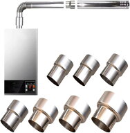 パイプ変換アダプター 変形ジョイント 配管用継手 ステンレス ダクトホース 給湯器 煙突 (70-60mm)