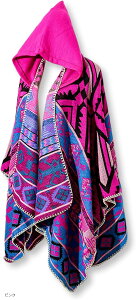 �t�[�h�t�� �}���g �A�E�g�h�A �u�����P�b�g 135x150cm �|���`�� �P�[�v �X�g�[�� �Ђ��|�� �I���e�K ���j�Z�b�N�X ���[���E�F�A ���i���ɂ� �h�� (�s���N, 135x150cm)