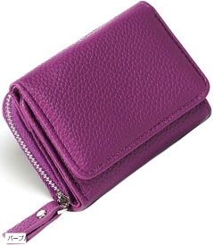 エリクシオ 財布 ミニ財布 ミニウォレット カードケース コインケース 小さい財布 コンパクト レディース 女の子 キッズ 小学生 中学生 高校生 軽い 薄い 薄型 子供用 (パープル)