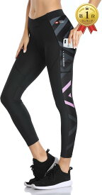 【楽天ランキング1位入賞】レディース サイクルパンツ レーサーパンツ サイクリングパンツ ロードバイク 自転車 4Dパッド付き 軽量 通気 弾力 (ピンク, S)