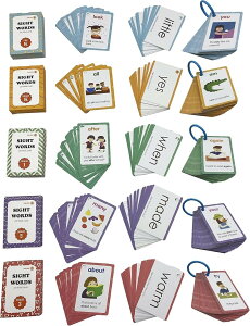 �t���b�V���J�[�h 220�� �T�C�g���[�h sight word �p�P�� �p��t���b�V���J�[�h �v���X�N�[�� ���w�� �����e�b�\�[�� �c������ �c���p�� English flash card words (��6.2 x �c8.8 cm)