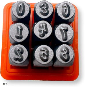 レザークラフト 打刻印 ハンドメイド アルファベット ポンチ 革 DIY 金属(数字)