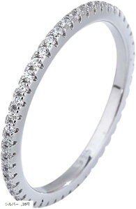 mellowact メローアクト フルエタニティリング 925 アレルギー対応 スターリング シルバーコーティング 華奢 キラキラ(シルバー, 16号)