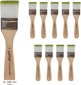 �y�C���g�u���V ���M�^�C�v �͂��u���V �Z�b�g �ؐ��O���b�v ���� �h�� �A�[�g DIY �H�� ��|�p (�u���E��, 10�C �ѕ� 3cm)