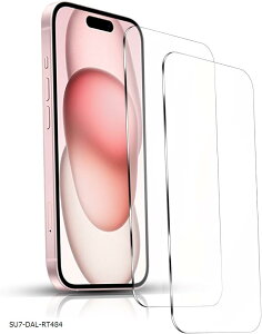 iPhone 15 Plus/iPhone Pro Max �K���X�t�B���� 2�� ���E���h�G�b�W���H �d�x9H �ϏՌ� �C�A�h�~ �����K���X �t�� �ی�t�B�����\��t���ȒP �����z�� �������� �w��h�~ (SDL-ICDS-670)