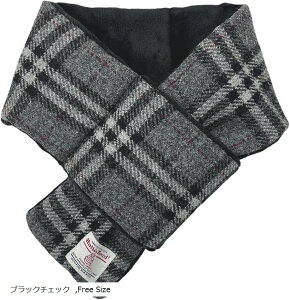 �n���X�c�C�[�h Harris Tweed �V���[�g�}�t���[ ���ȓ��� �j�����p ���N�� �P�[�X�t ���{�A �������݃}�t���[ ������CK (�u���b�N�`�F�b�N, Free Size)