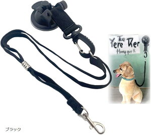 スタートサイド トリミング用リード 吸盤タイプ バスタブ 洗面台 シャンプー入浴用コード 犬 猫 小型 大型 (ブラック)
