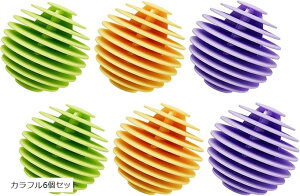 TikTrunk ランドリーボール 6個セット 洗濯ボール ほこり取り 乾燥機対応 柔らか素材 絡まり防止 ドラム式 洗濯機対応 (カラフル6個セット)