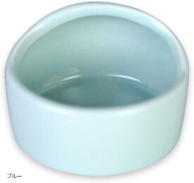 ハムスター 餌入れ かわいい えさ皿 小動物 ペット 陶器 セラミック 食器 丸洗い 衛生的 モルモット モモンガ (ブルー, 4.3 x 6cm)