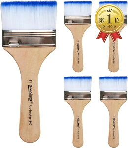 �y�C���g�u���V ���M�^�C�v �͂��u���V �Z�b�g �ؐ��O���b�v ���� �h�� �A�[�g DIY �H�� ��|�p (�u���E��, 5�C �ѕ� 6.5cm)