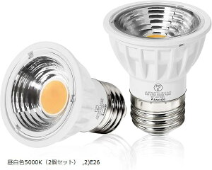 5.5W E26a26mm ≏ޗ{LEDd F5000K 2Zbg e26nQd60W` FRa95 JDR60̑֕id5.5W 񒲌 (F5000Ki2Zbgj, 2)E26)