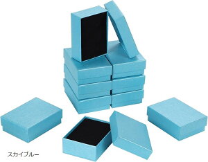 ギフトボックス ラッピング アクセサリー プレゼント 10個セット(スカイブルー, 9x7x3CM)