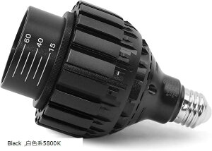 LEDA琬Cg E26 v 24W tXyNg r[px͈15°`60° (Black, Fn5800K)