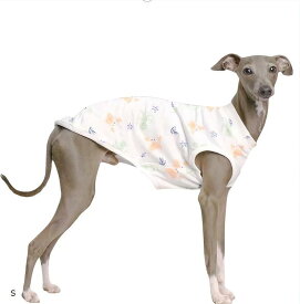 イタグレ服 春夏用 小型犬 中型犬 コットン ソフトタンクトップ (ホワイト, S)